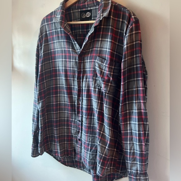 Cheap Monday Men’s Plaid Button Up Flannel Neoshirt L GUC - Picture 8 of 9